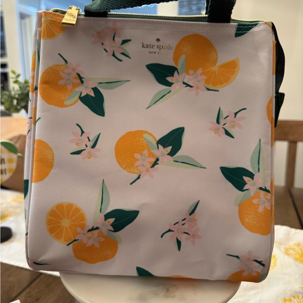 Kate Spade Floral Orange Lunch Tote
